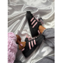 Кросівки чорні Adidas Super Star Black Pink 