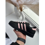Кросівки чорні Adidas Super Star Black Pink 