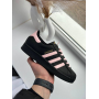 Кросівки чорні Adidas Super Star Black Pink 