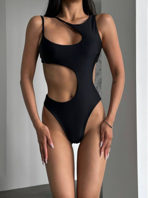Купальник монокіні з фігурними вирізами