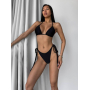 Чорний купальник бікіні на зав'язках 