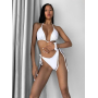 Білий купальник бікіні на зав'язках 