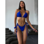 Синій купальник бікіні на зав'язках 
