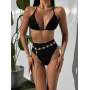 Купальник чорний з високими плавками