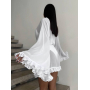 Пляжна накидка кімоно біла шифонова 