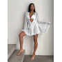 Пляжна накидка кімоно біла шифонова 