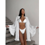 Пляжна накидка кімоно біла шифонова 