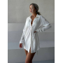 Пляжна сорочка біла подовжена
