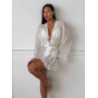 Пляжна накидка кімоно шифонова молочна