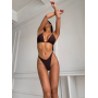 Купальник бікіні шоколадний мінімалістичний