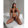 Купальник бікіні шоколадний мінімалістичний