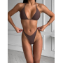 Купальник бікіні мінімалістичний кава