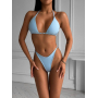 Купальник бікіні блакитний мінімалістичний