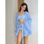 Пляжна накидка кімоно шифонова блакитна