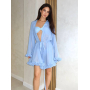 Пляжна накидка кімоно шифонова блакитна