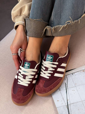 Кросівки бордові Adidas Samba OG Fox Bordo