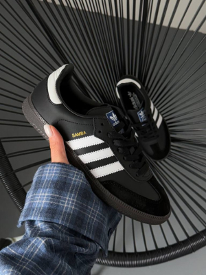 Кросівки низькі чорні Adidas Samba Black Gum