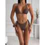 Купальник бікіні мокко на зав'язках 