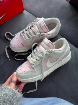 Кросівки рожево-сірі Nike Dunk Low Pink Grey