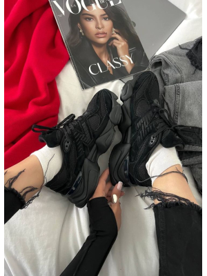 Кросівки чорні замшеві New Balance 9060 Full Black