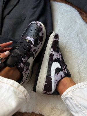 Кросівки Nike Air Force 1 Cow Print Field Black