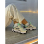 Кросівки білі з сірими та м'ятними вставками Nike M2K Tekno