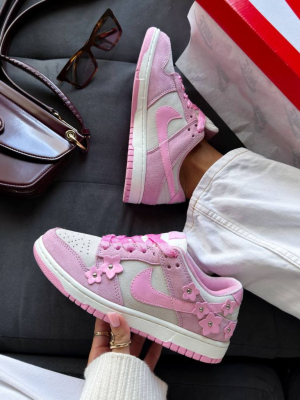 Кросівки Nike DUNK LOW Pink Flowers