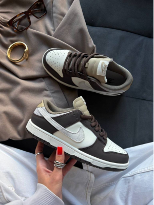 Кросівки шоколадно-бежеві Nike Dunk Low Light Orewood Brown