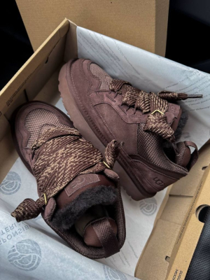 Кросівки зимові шоколадні UGG Lowmel Sneaker Brown