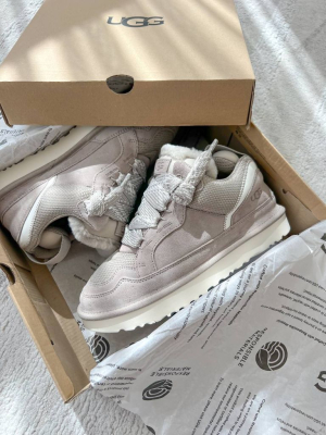 Кросівки зимові сіро-бежеві UGG Lowmel Sneaker Grey