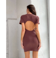 T-shirt dress with a cutout on the back