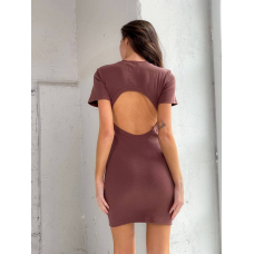 T-shirt dress with a cutout on the back