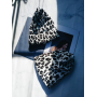 Чорно-біла леопардова шапка біні