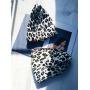 Чорно-біла леопардова шапка біні