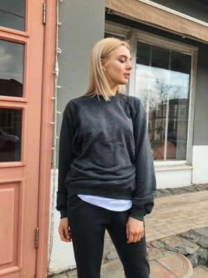 Бавовняний графітовий спортивний костюм