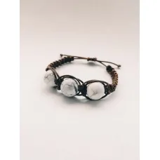 Brown natural Howlit stone bracelet
