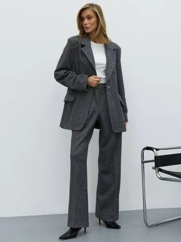 Business style jacket pantsuit