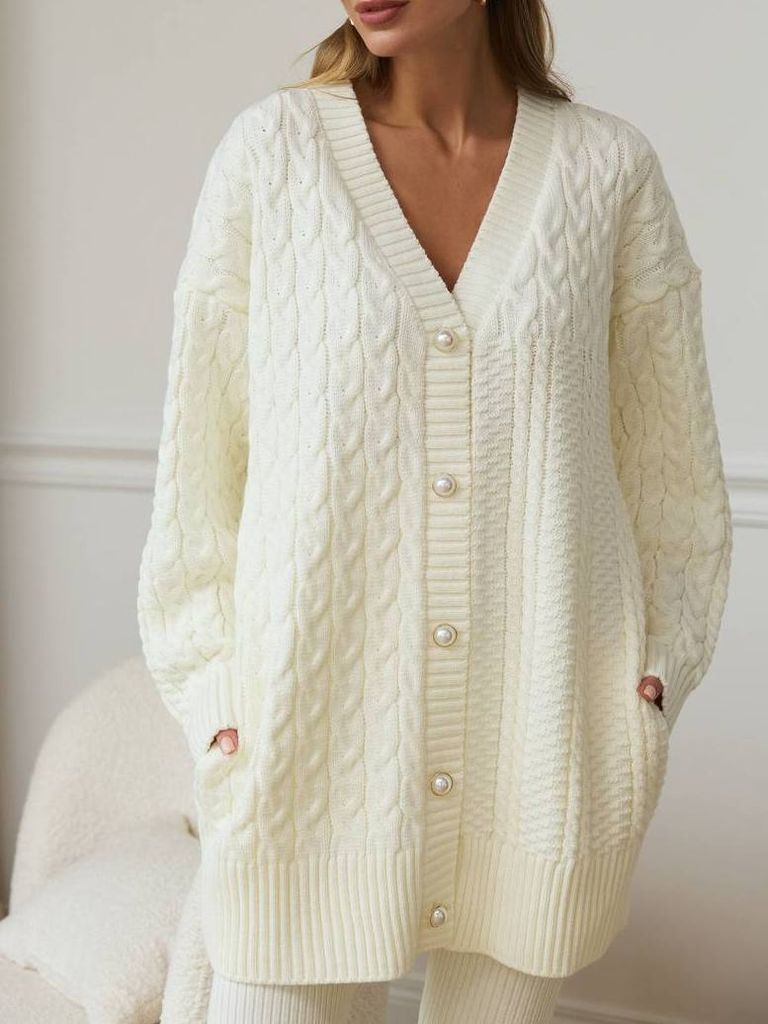 В'язаний костюм кардиган та лосини з мериноса і кашеміру