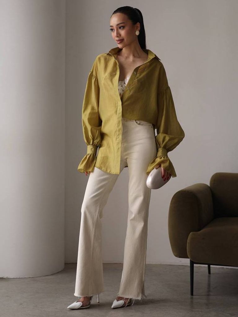 Напівпрозора сорочка з тенселу