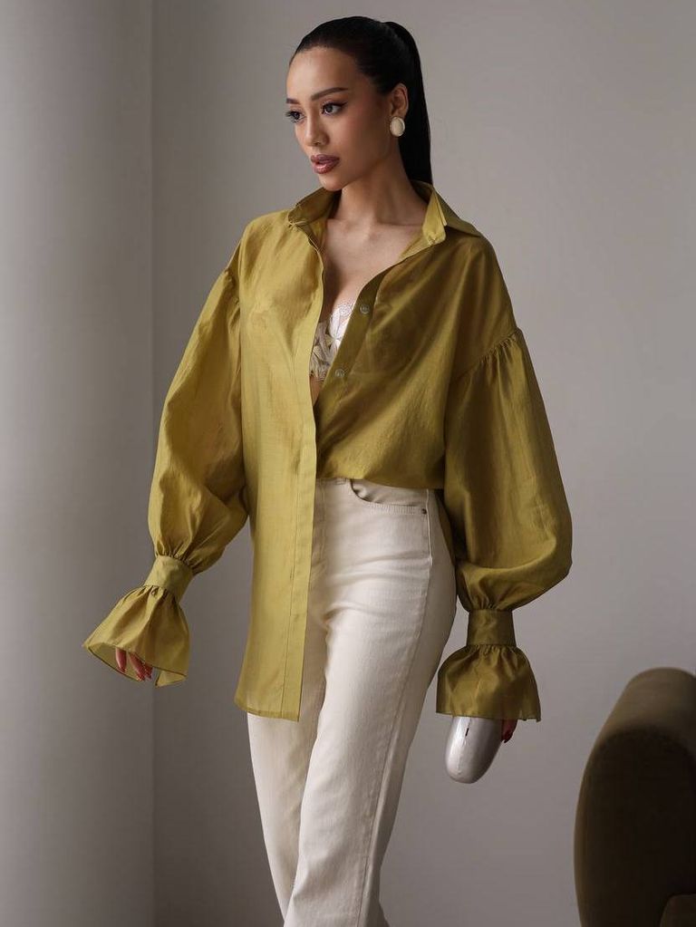 Напівпрозора сорочка з тенселу