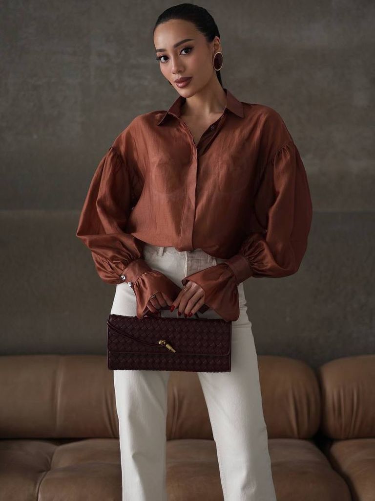 Напівпрозора сорочка з тенселу