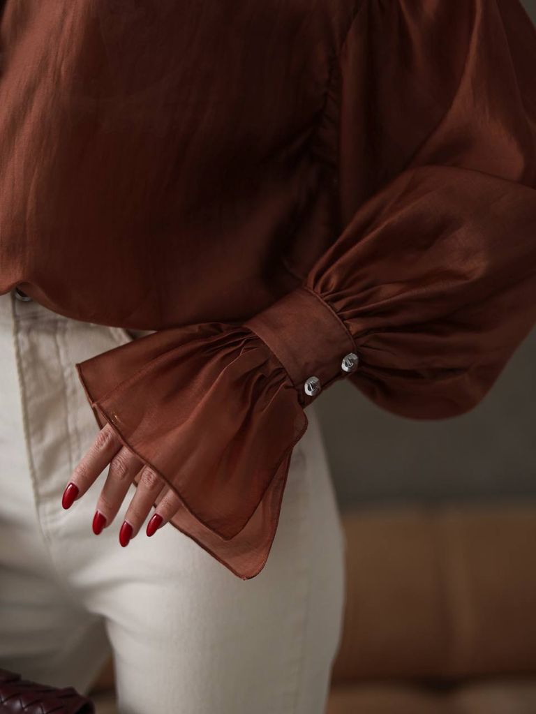 Напівпрозора сорочка з тенселу