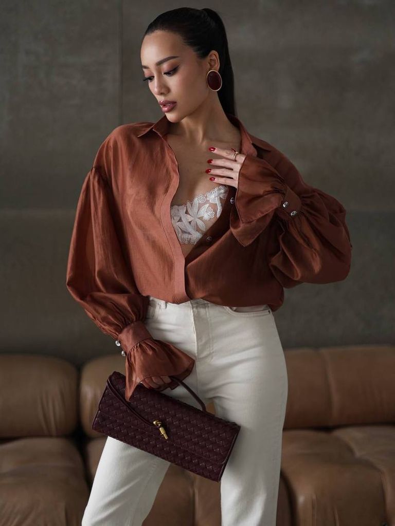 Напівпрозора сорочка з тенселу