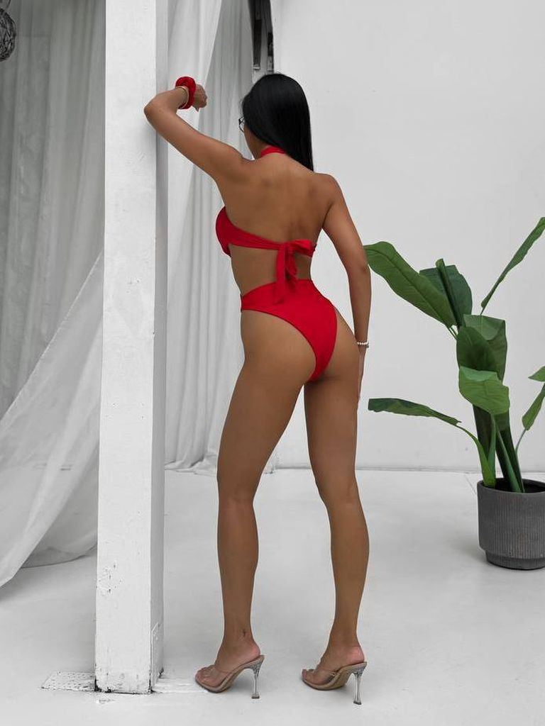 Купальник монокіні халтер різні кольори