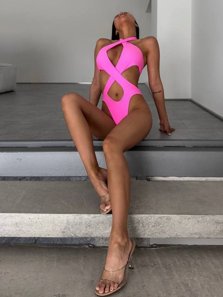 Купальник монокіні халтер різні кольори