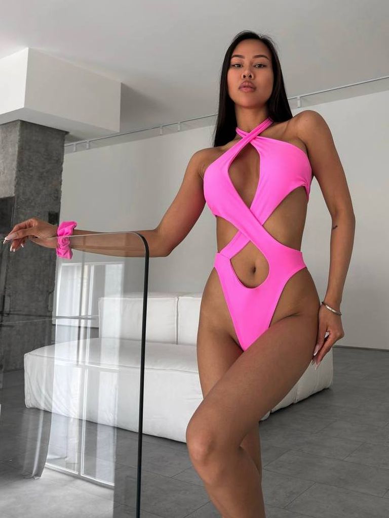 Купальник монокіні халтер різні кольори