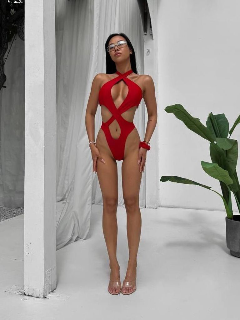 Купальник монокіні халтер різні кольори