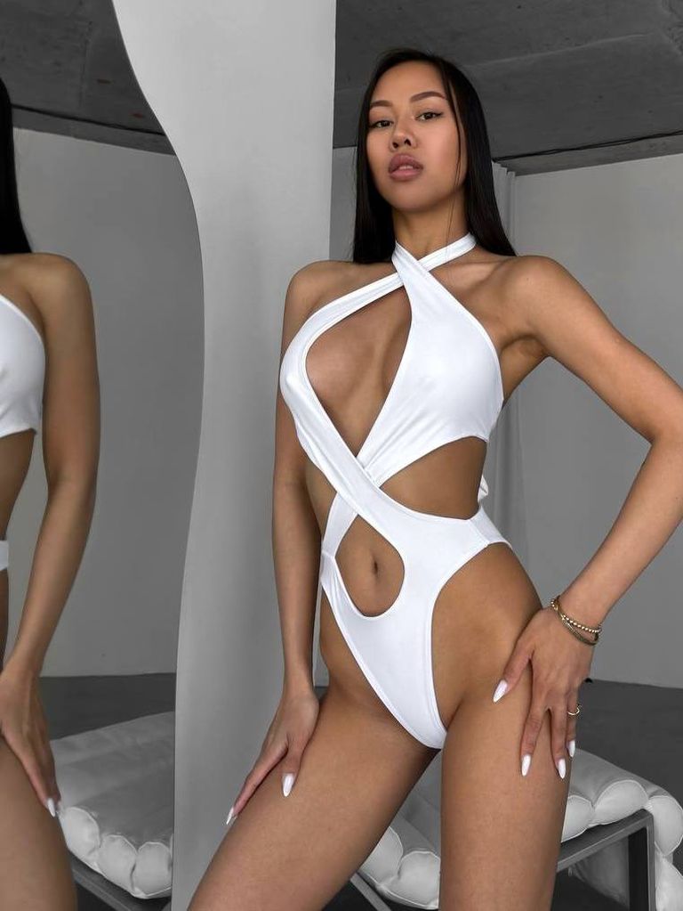 Купальник монокіні халтер різні кольори