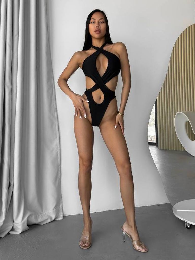 Купальник монокіні халтер різні кольори