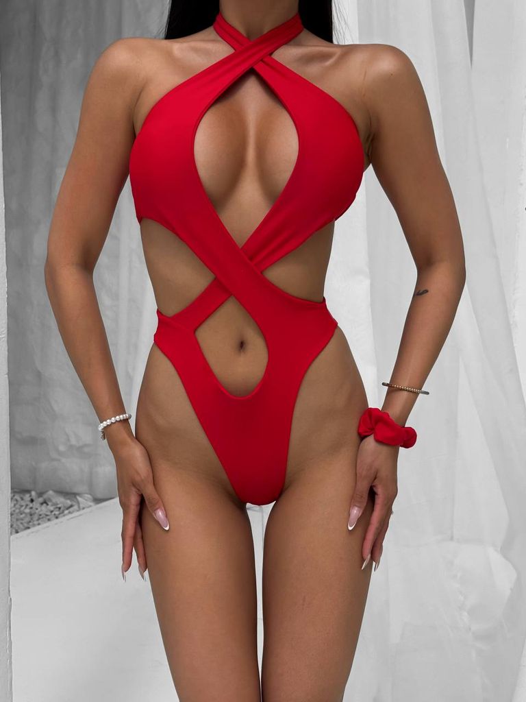 Купальник монокіні халтер різні кольори